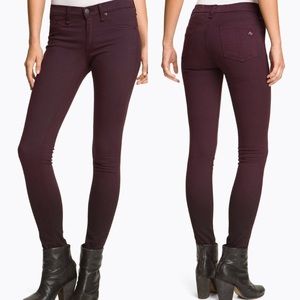 Rag& Bone burgundy skinnies